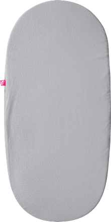 Hoeslaken ovaal wit en grijs 35x75cm, 2 stuks