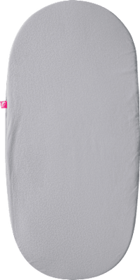 Hoeslaken ovaal wit en grijs 35x75cm, 2 stuks