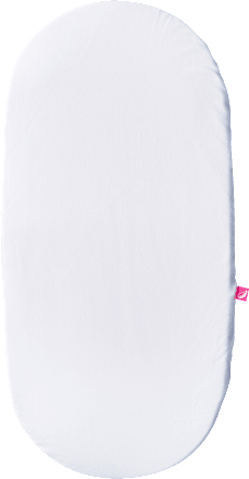 Hoeslaken ovaal wit en grijs 35x75cm, 2 stuks