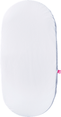 Hoeslaken ovaal wit en grijs 35x75cm, 2 stuks