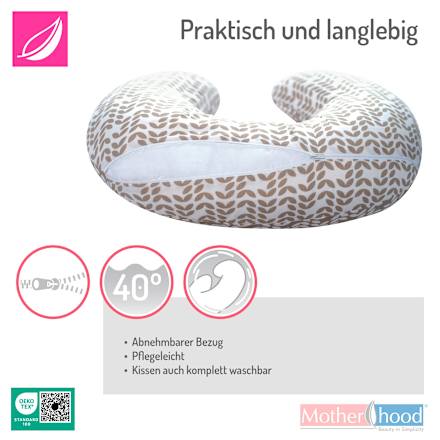 Stillkissen beige Motiv Blätter, 1 St