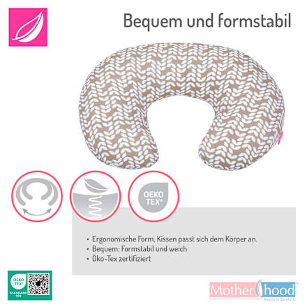Stillkissen beige Motiv Blätter, 1 St