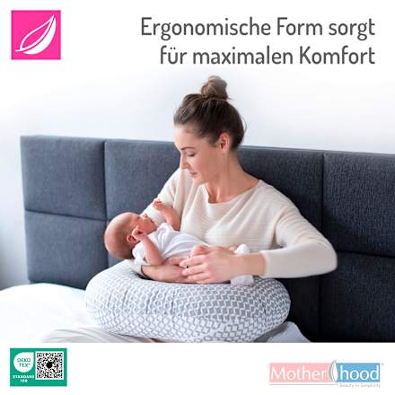 Stillkissen grau Motiv Raute, 1 St