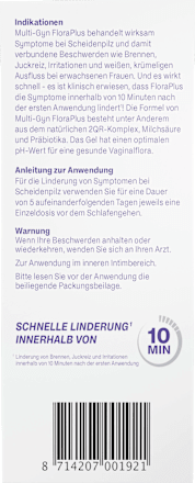 FloraPlus Vaginalgel Scheidenpilz 5 Applikatoren (5x5 ml), 25 ml