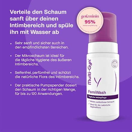 Intieme verzorgingswasschuim FemiWash, 100 ml