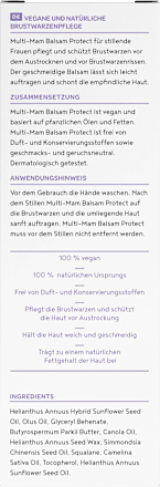 Brustwarzenpflege Balsam Protect, 30 ml