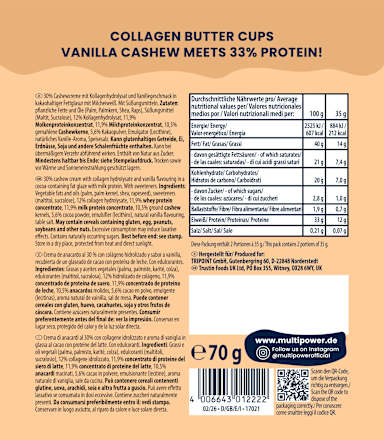 Collagen Vanilla Cashew Butter Cups, 70 g