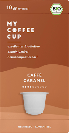 Karamelkoffie capsules, composteerbaar, 10 stuks