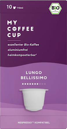 Koffie capsules, Lungo, composteerbaar, 10 stuks