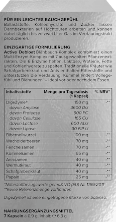 Blähbauch-Komplex Active Debloat Kapseln, 7 St