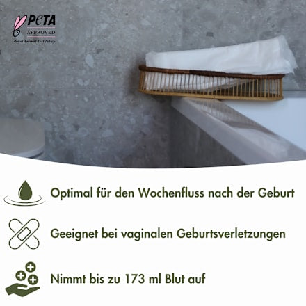 Wochenbett Einlagen aus Bio-Baumwolle , 10 St