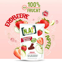 Trockenfrüchte, Fruchtsnack Erdbeere, Softe Stückchen auf Apfelbasis, 35 g