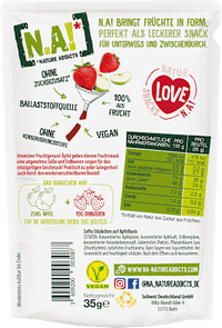 Trockenfrüchte, Fruchtsnack Erdbeere, Softe Stückchen auf Apfelbasis, 35 g