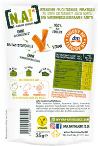 Trockenfrüchte, Fruchtsnack Mango Passionsfrucht, Softe Stückchen auf Apfelbasis, 35 g