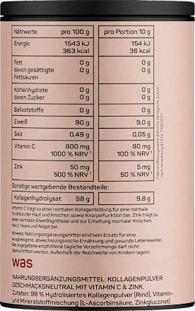 Kollagen Pulver Premium Hydrolysat, 300 g