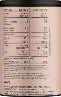 Kollagen Pulver Premium Hydrolysat, 300 g