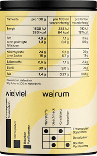 Proteinpulver Bourbon Vanille, vegan, 300 g