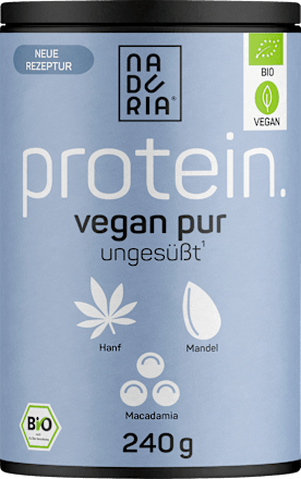 Proteinpulver Hanf, Mandel & Macadamia, ungesüßt, vegan, 240 g