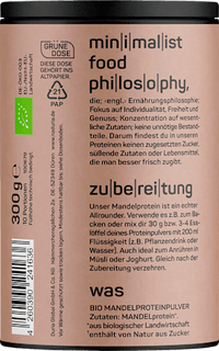 Proteinpulver Mandelprotein, ungesüßt, 300 g