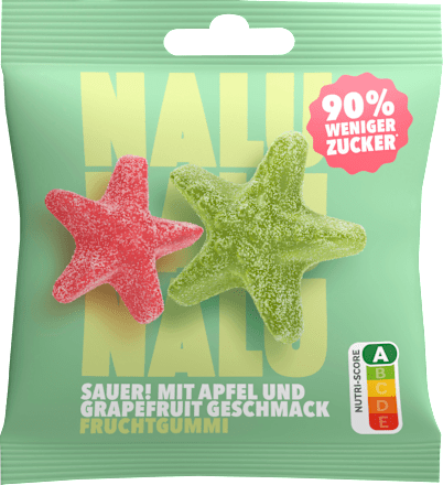 Fruchtgummi, Sauer Apfel und Grapefruit, 50 g
