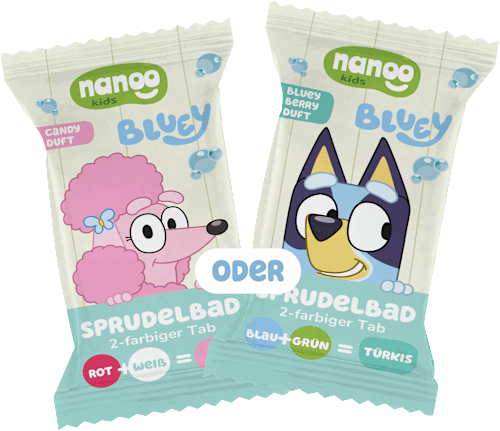 Kinder Badezusatz Badetab Sprudelbad Bluey, 1 St