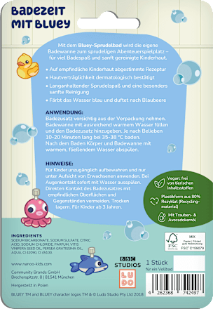 Kinder Badezusatz Sprudelbad Bluey blau, 1 St