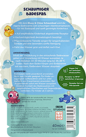 Schaumbad BLUEY, 40 ml
