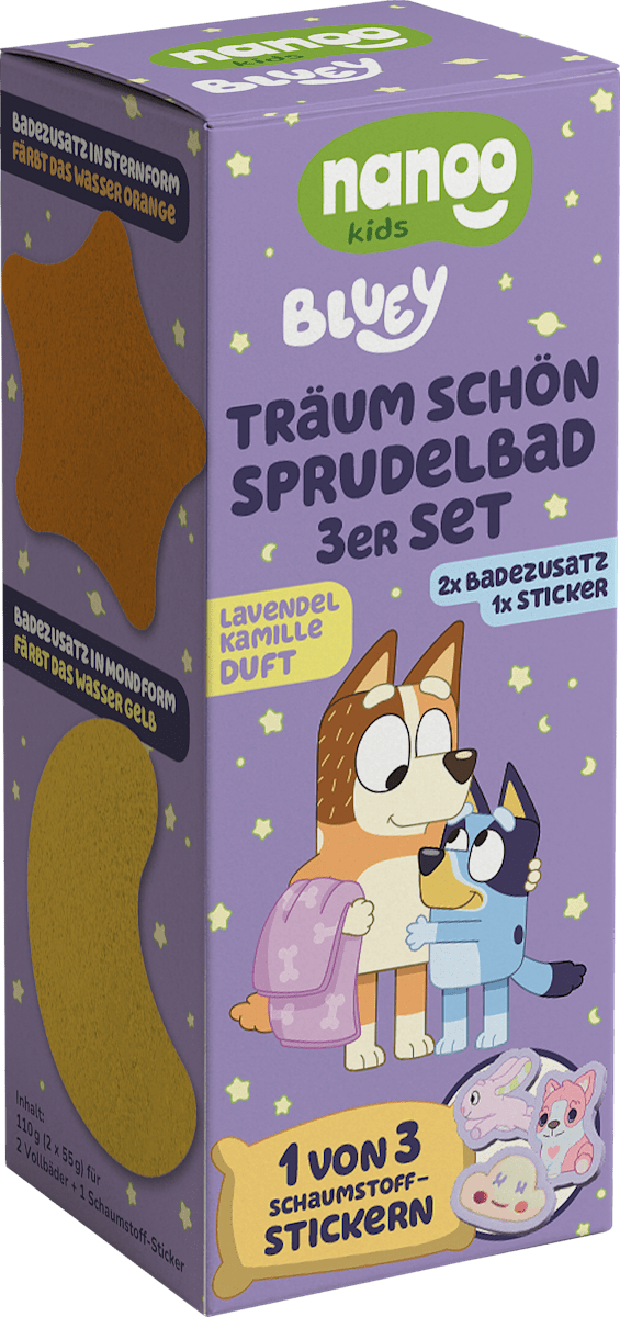 nanoo kids Sprudelbad Bluey Träum schön Set 3tlg, 1 St
