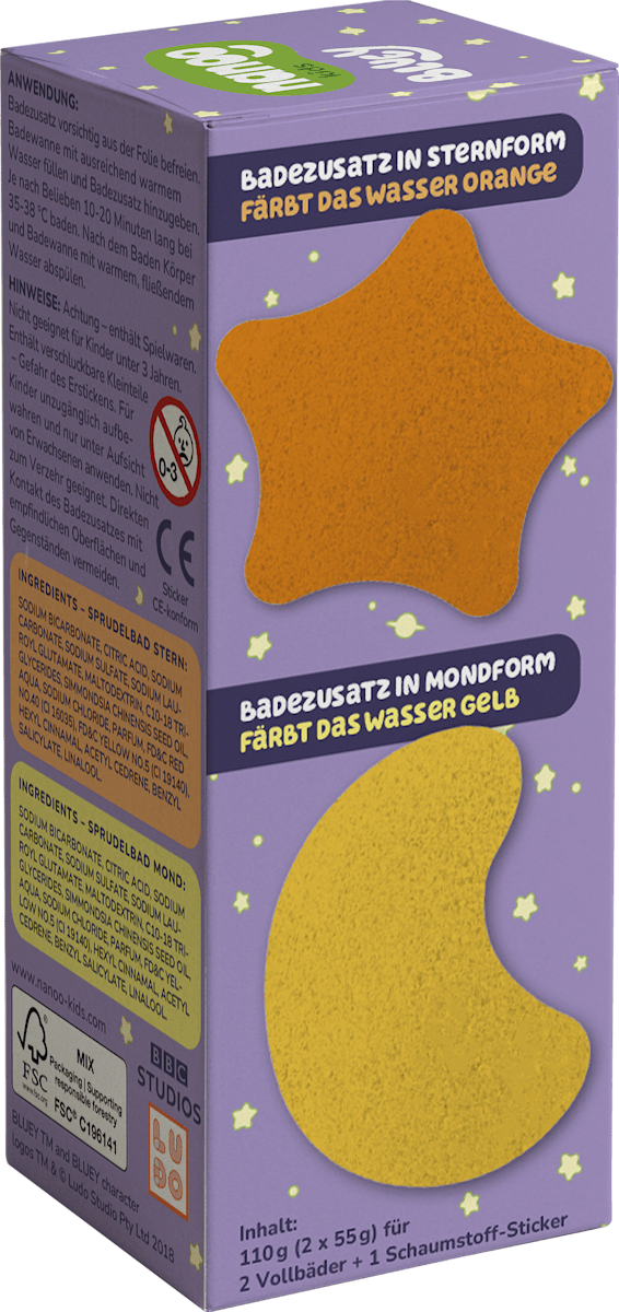 nanoo kids Sprudelbad Bluey Träum schön Set 3tlg, 1 St