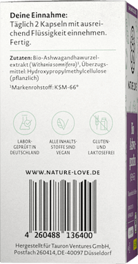 Ashwagandha KSM 66 Kapseln, 60 St