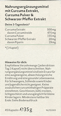 Curcuma Extrakt Kapseln 45 St, 35 g