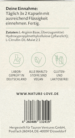 L-Arginin Base Kapseln 180 St, 129 g