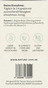 L-Arginin Base Kapseln 180 St, 129 g