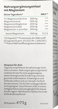 Magnesium Complex Capsules 90 stuks, 73 g