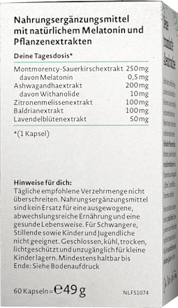 Melatonin Komplex Kapseln 60 St, 49 g