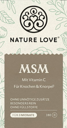 MSM mit Vitamin C Tabletten 180 St, 187 g Nature Love