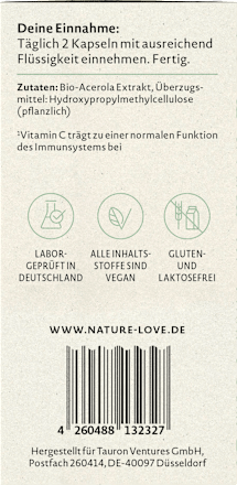 Natürliches Vitamin C Kapseln 90 St, 57 g Nature Love