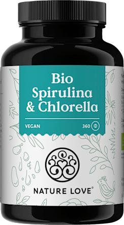 Spirulina &amp; Chlorella tabletten 360 stuks, 180 g