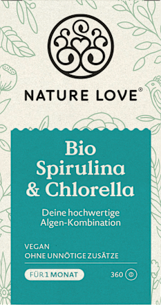 Spirulina &amp; Chlorella tabletten 360 stuks, 180 g