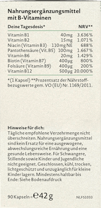 Vitamin B Komplex Kapseln 90 St, 42 g