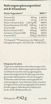 Vitamine B-complex capsules 90 stuks, 42 g