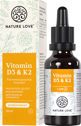 Vitamine D3 1000 IE + K2 druppels, 30 ml