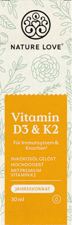 Vitamine D3 1000 IE + K2 druppels, 30 ml