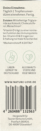 Vitamine D3 1000 IE + K2 druppels, 30 ml