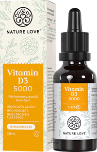 Vitamine D3 5000 IE druppels, 30 ml