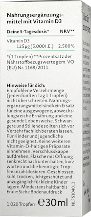 Vitamin D3 5000 I.E. Tropfen, 30 ml