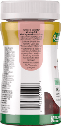 Vitamine D3 zachte gums 500 IE 60 stuks, 114 g