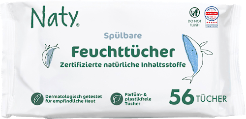 Feuchttücher herunterspülbar, 56 St