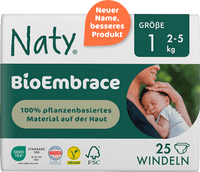 BioEmbrace luiers maat 1 (2-5 kg), 25 stuks