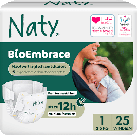 Windeln BioEmbrace Gr. 1 (2-5 kg), 25 St